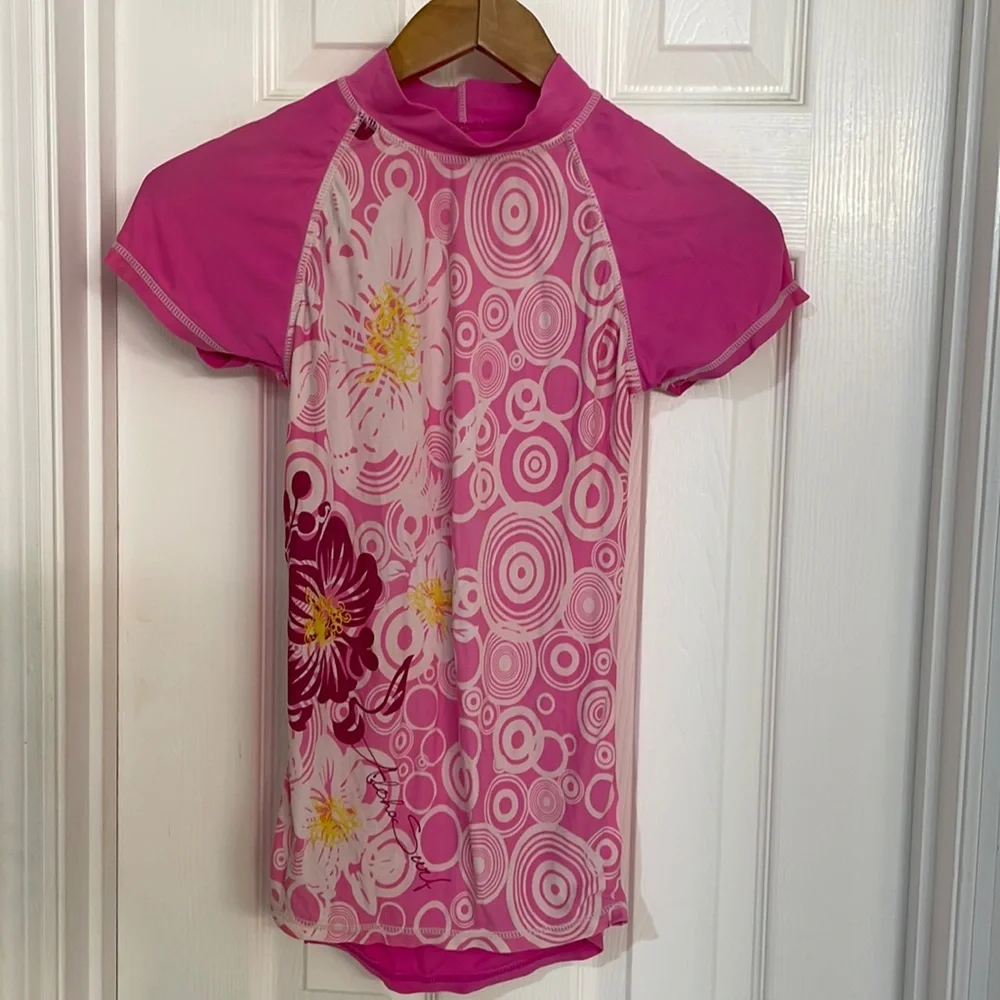 Sunspecs Hot Pink Surf/Swim Top Sz S (Girl)
